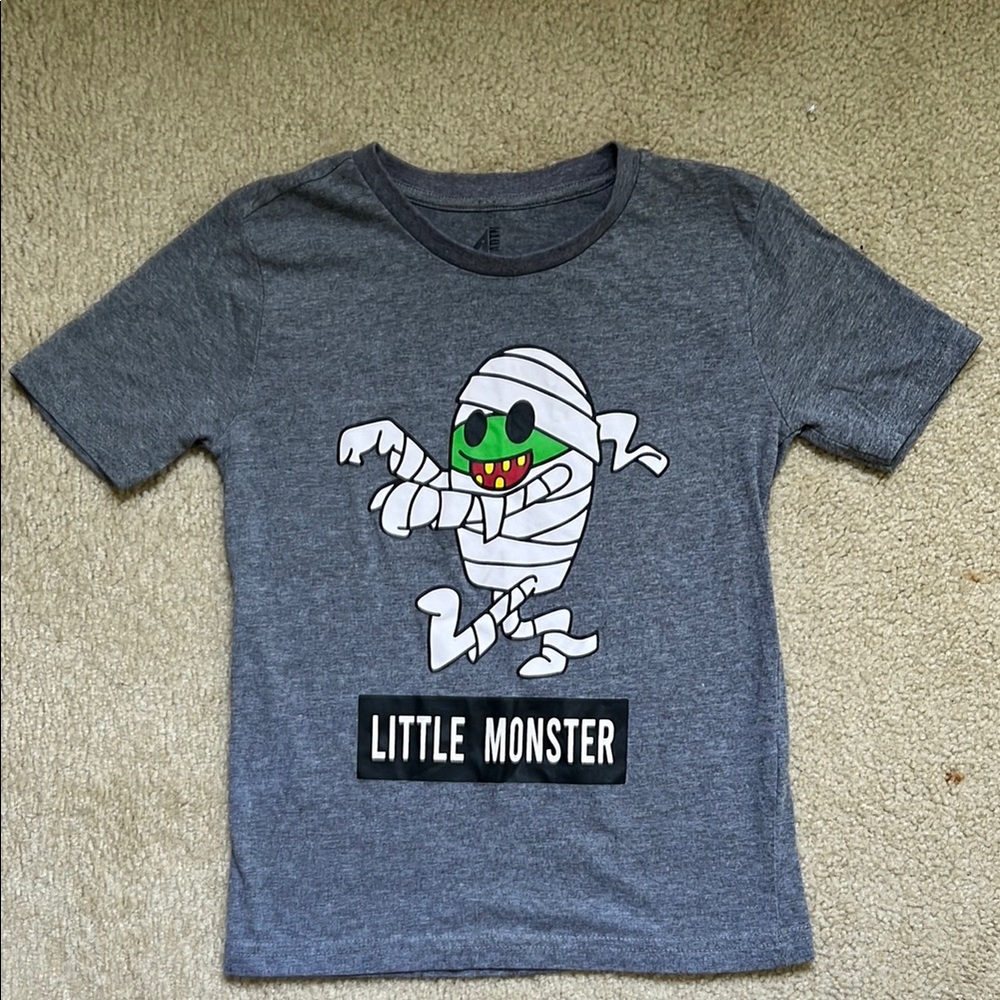 Little Monster Gray Kids T-Shirt